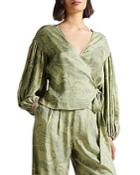 Ted Baker Voilete Printed Wrap Blouse