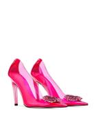 Good American Women's Cindy Jeweled Pointed Toe Pumps