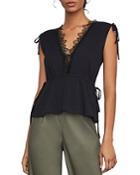 Bcbgmaxazria Drawstring Peplum Top