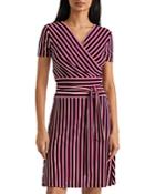 Lauren Ralph Lauren Striped Belted Fit & Flare Dress