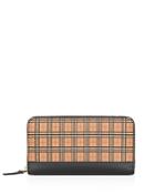 Burberry Small-scale Check Leather Zip-around Wallet