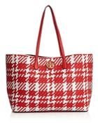 Tory Burch Duet Woven Leather Tote