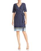 Adrianna Papell Faux-wrap Printed Jersey Dress - 100% Exclusive
