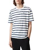 Allsaints Bamford Cotton Sketch Stripe Embroidered Logo Tee