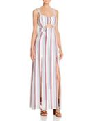 Tularosa Toni Cutout Striped Maxi Dress