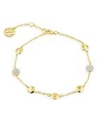 Freida Rothman Radiance Station Bracelet In 14k Gold-plated & Rhodium-plated Sterling Silver