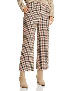 Tory Burch Plaid Cropped Bootcut Pants