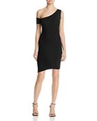 Kendall And Kylie One-shoulder Rib Knit Dress