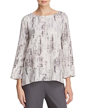 Eileen Fisher Boat Neck Printed Top