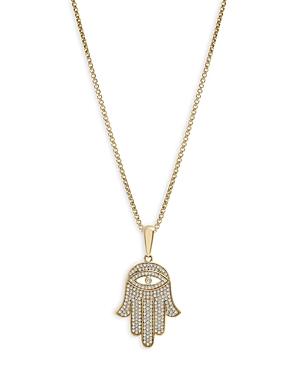 Bloomingdale's Men's Diamond Hamsa Pendant In 14k Yellow Gold, 0.50 Ct. T.w. - 100% Exclusive