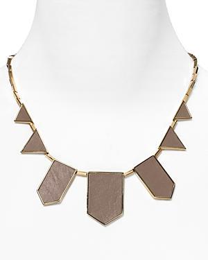 House Of Harlow 1960 Leather Station Necklace, 18