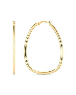 Alberto Amati 14k Yellow Gold Pear Shape Wire Hoop Earrings