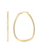 Alberto Amati 14k Yellow Gold Pear Shape Wire Hoop Earrings