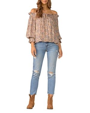 Elan Floral Print Off-the-shoulder Top