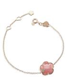 Pasquale Bruni 18k Rose Gold Petit Joli Pink Chalcedony & Diamond Flower Chain Bracelet