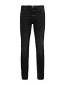 Allsaints Ronnie Cotton Blend Skinny Jeans In Black