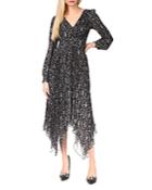 Michael Michael Kors Python Print Pleated Midi Dress