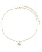 Adina's Jewels Pave Snake Charm Choker Necklace, 11.5-14.5