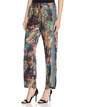 Johnny Was Andy Printed Silk Track Pants