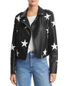 Blanknyc Star Faux Leather Moto Jacket