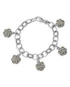 Lagos Sterling Silver & 18k Yellow Gold Love Knot Charm Bracelet, Small