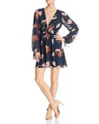Aqua Floral Print Mini Dress - 100% Exclusive