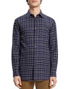 Theory Menlo Plaid Flannel Regular Fit Shirt