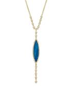 Meira T 14k Yellow Gold Opal & Diamond Marquise Y-necklace, 18
