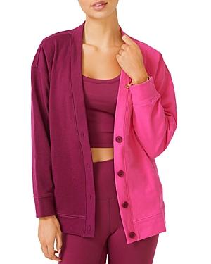 Terez Cotton Color Blocked Cardigan