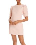 Aqua Puffed-sleeve Mini Dress - 100% Exclusive