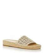 Tory Burch Women's Tory Woven Espadrille Slide Sandals