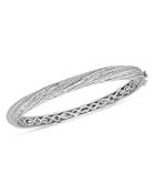 Bloomingdale's Diamond Baguette & Round Bangle Bracelet In 14k White Gold, 1.75 Ct. T.w. - 100% Exclusive