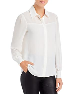 T Tahari Sheer Paneled Shirt