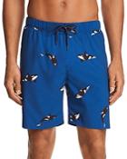Sovereign Code Cannonball Whale Print Swim Trunks