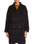 Eileen Fisher Plaid Double-breasted Coat
