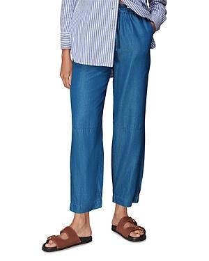 Whistles Lucy Chambray Barrel Leg Pants