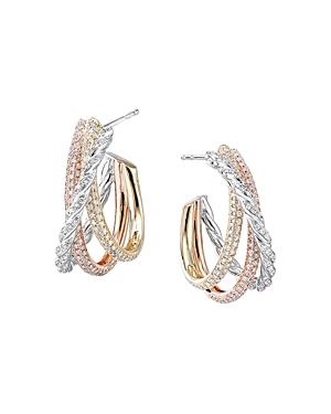 David Yurman Paveflex Shrimp Earrings In 18k Gold With Diamonds