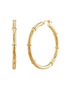 Bloomingdale's Ringed Hoop Earrings In 14k Yellow Gold - 100% Exclusive