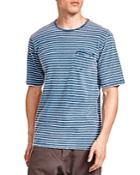 The Kooples Striped Jersey Destroyed Tee