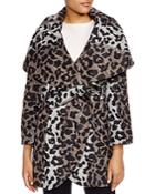 T Tahari Marla Leopard Wrap Coat