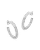 Bloomingdale's Diamond Inside- Out Diamond Hoops In 14k White Gold, 2.50 Ct. T.w. - 100% Exclusive