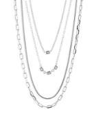 Nadri Golden Hour Cubic Zirconia Mixed Chain Layered Necklace, 22
