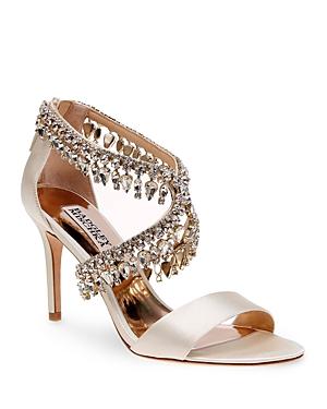 Badgley Mischka Grammy Jewel Embellished Open Toe High Heel Sandals