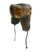 Crown Cap Grey Fox Fur Hat