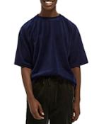 Scotch & Soda Cotton Blend Velour Raglan Tee