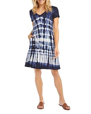 Karen Kane Quinn V-neck Tie Dye Pocket Dress