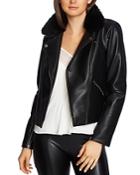 1.state Pebbled Faux Leather Moto Jacket