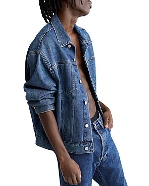 Calvin Klein Standards Stone Indigo Rinse Concealed Placket Jacket