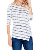 Nic And Zoe Space Dyed Striped Tee