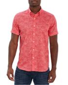 Robert Graham Contessa Cotton Texture Print Tailored Fit Button Down Shirt